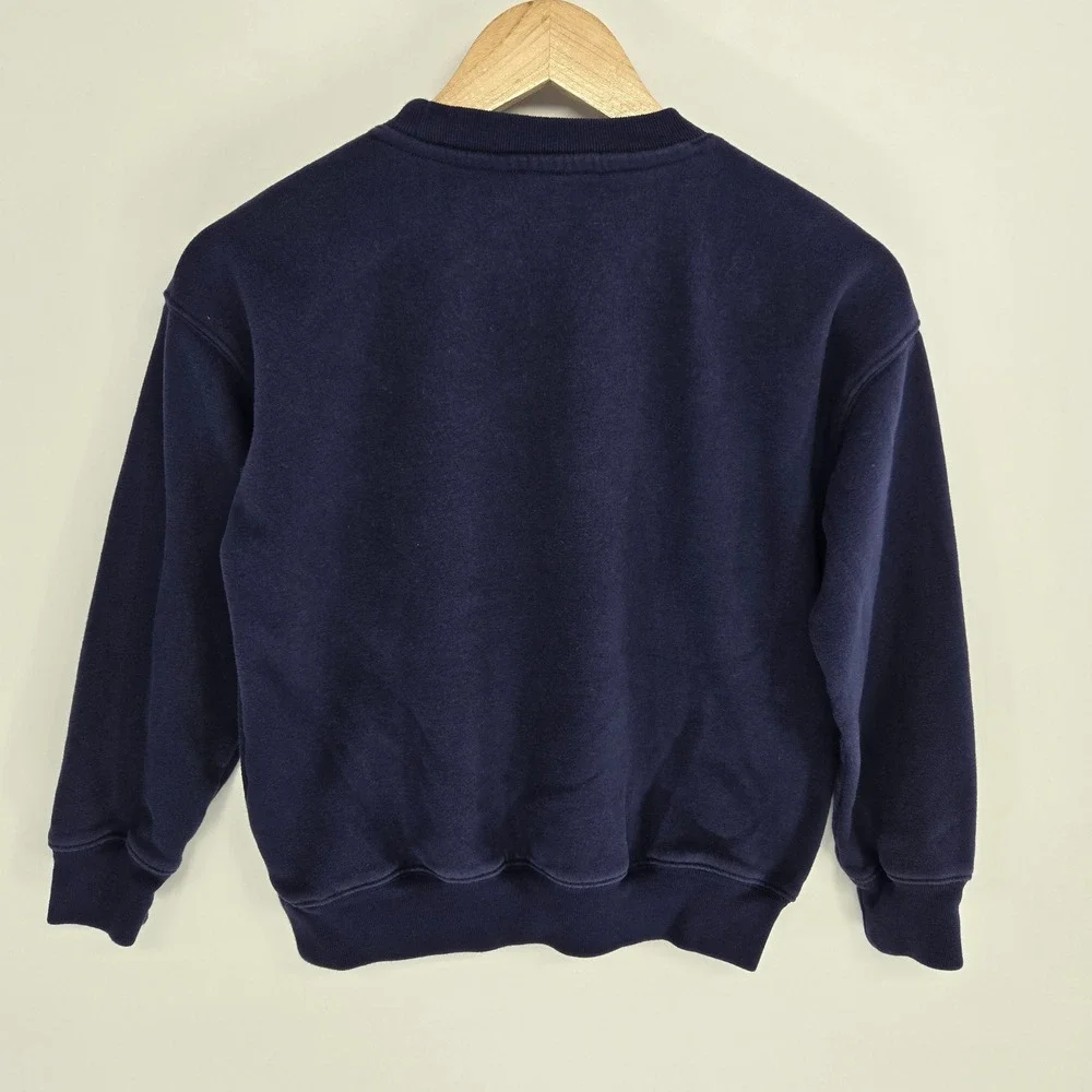 GAP Kids Sweatshirt Unisex Medium 8 Navy Blue Crewneck Fleece Pullover‎ Classic